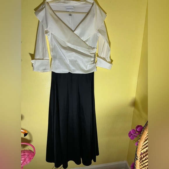 David’s Bridal Mother Of The Bride Dress Black & White Size 12 - Picture 12 of 12